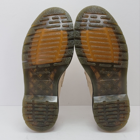 Dr. Martens | Adrian beige tan leather chunky tassel loafer shoes | WMS 7 - Picture 10 of 11